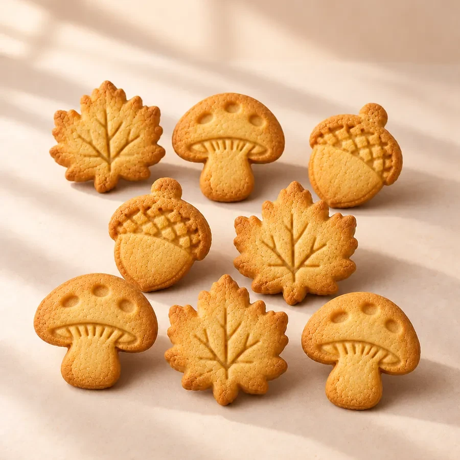 Caja de galletas de mantequilla con temática de otoño de Martcookies